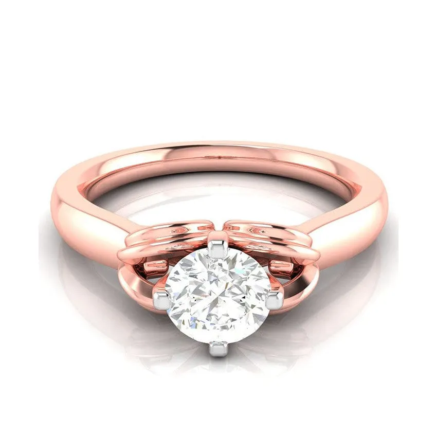 1-Carat Lab Grown Solitaire 18K Rose Gold Ring JL AU LG G-114R-C