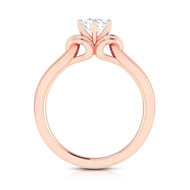 1-Carat Lab Grown Solitaire 18K Rose Gold Ring JL AU LG G-114R-C