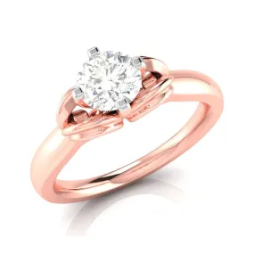 1-Carat Lab Grown Solitaire 18K Rose Gold Ring JL AU LG G-114R-C