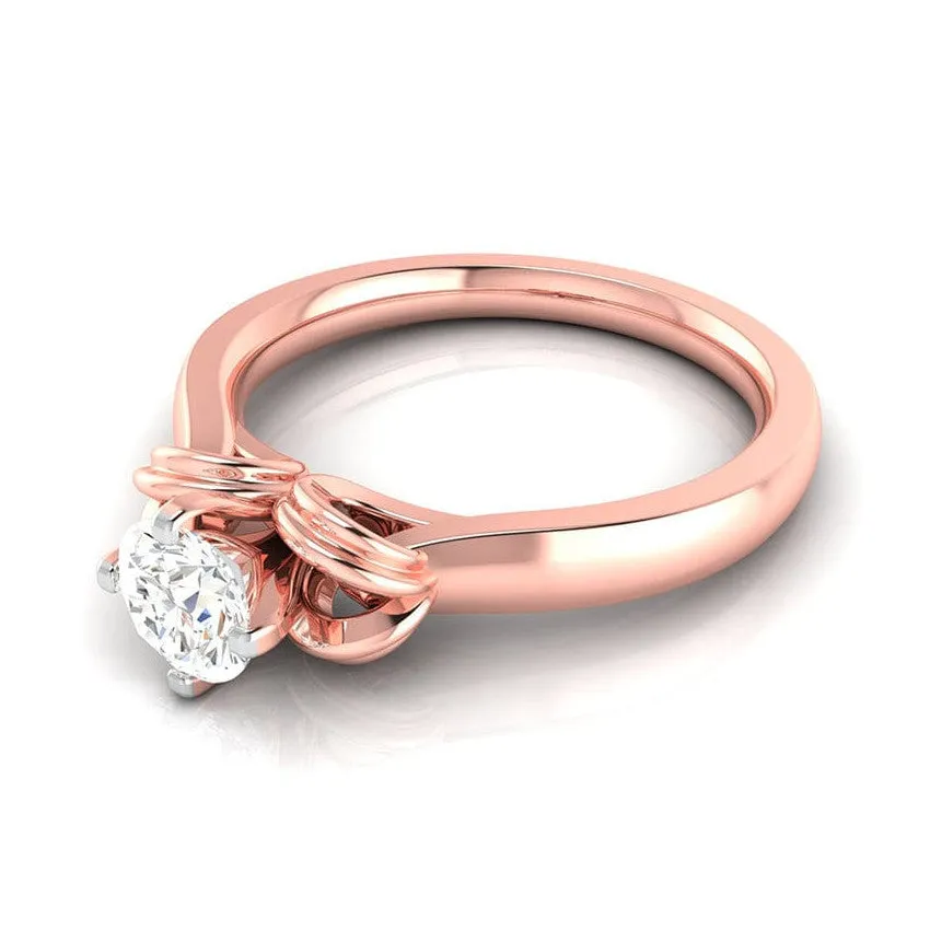 1-Carat Lab Grown Solitaire 18K Rose Gold Ring JL AU LG G-114R-C