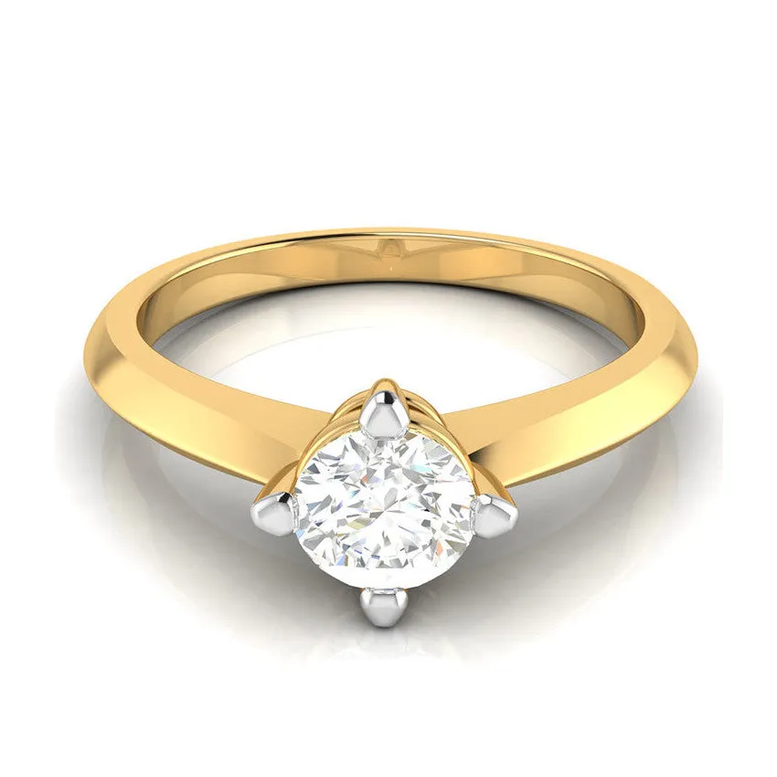 1-Carat Lab Grown Solitaire 18K Yellow Gold Ring JL AU LG G-121Y-D