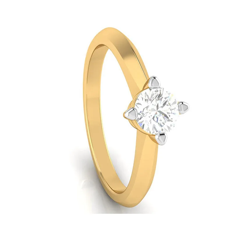 1-Carat Lab Grown Solitaire 18K Yellow Gold Ring JL AU LG G-121Y-D