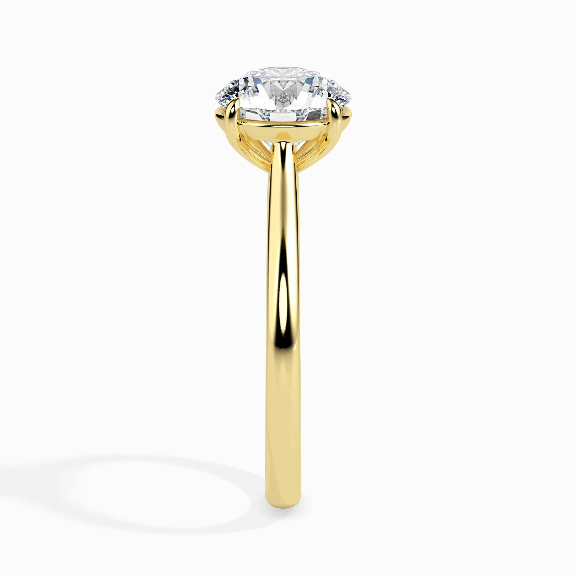 1 Carat Solitaire Diamond 18K Yellow Gold Ring JL AU 19001Y-C