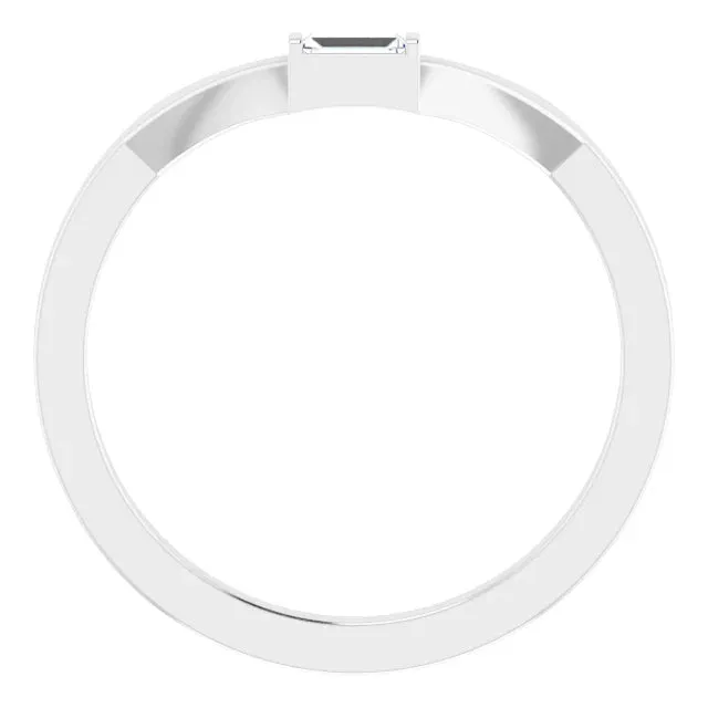 14K White Gold .05 CT Natural Diamond Matching Band
