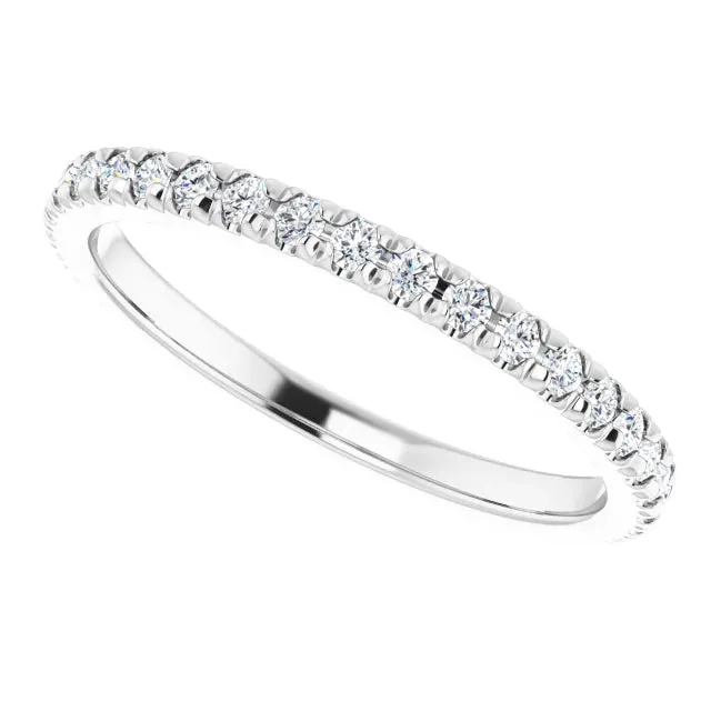 14K White Gold 1/3 CTW Natural Diamond Matching Band