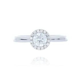 18ct White Gold 0.58ct Diamond Cluster Ring