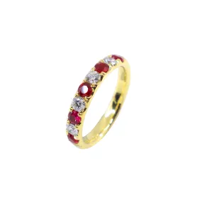 18K Yellow Gold Ruby and Diamond Ring - 20774080