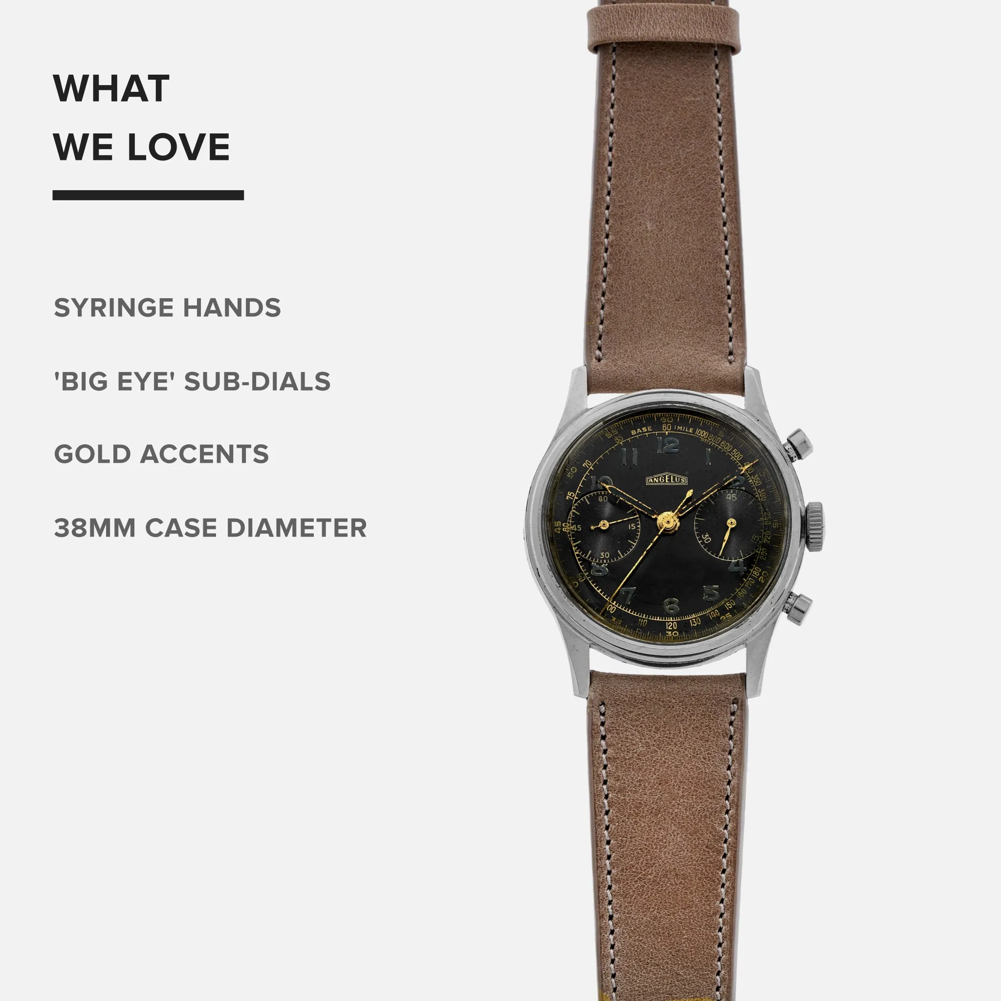 1940s Angelus 'Big Eyes' Chronograph