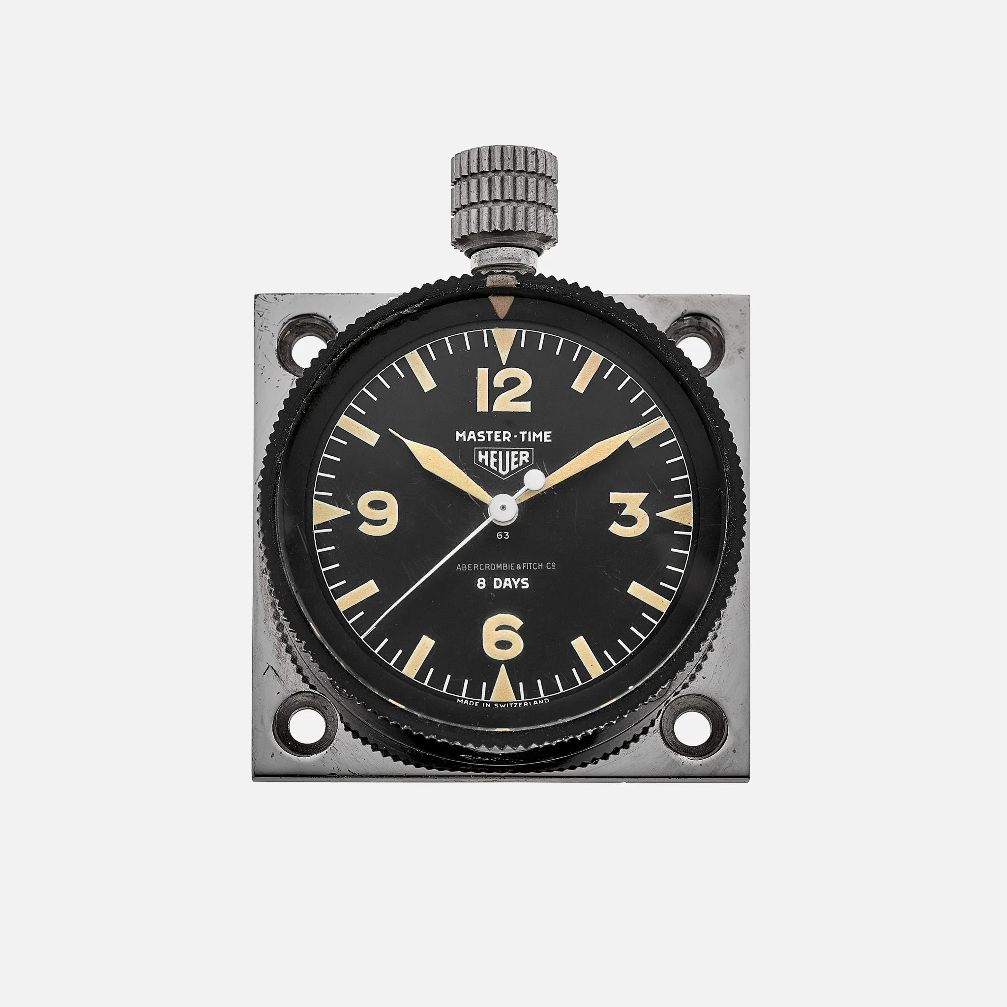 1960s Abercrombie & Fitch Co. Master-Time Dashboard Clock By Heuer