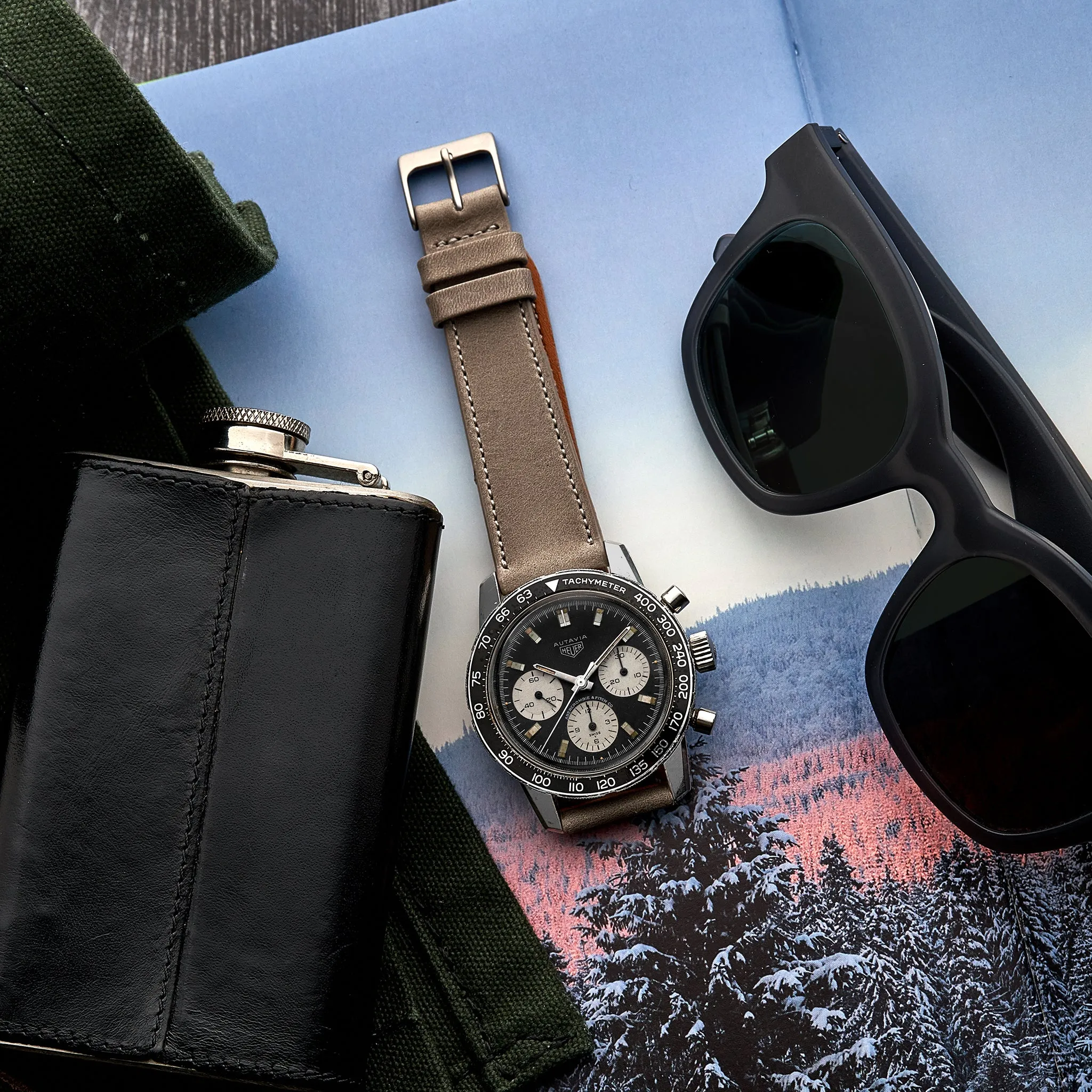 1960s Heuer Autavia Ref. 2446C Retailed By Abercrombie & Fitch Co.