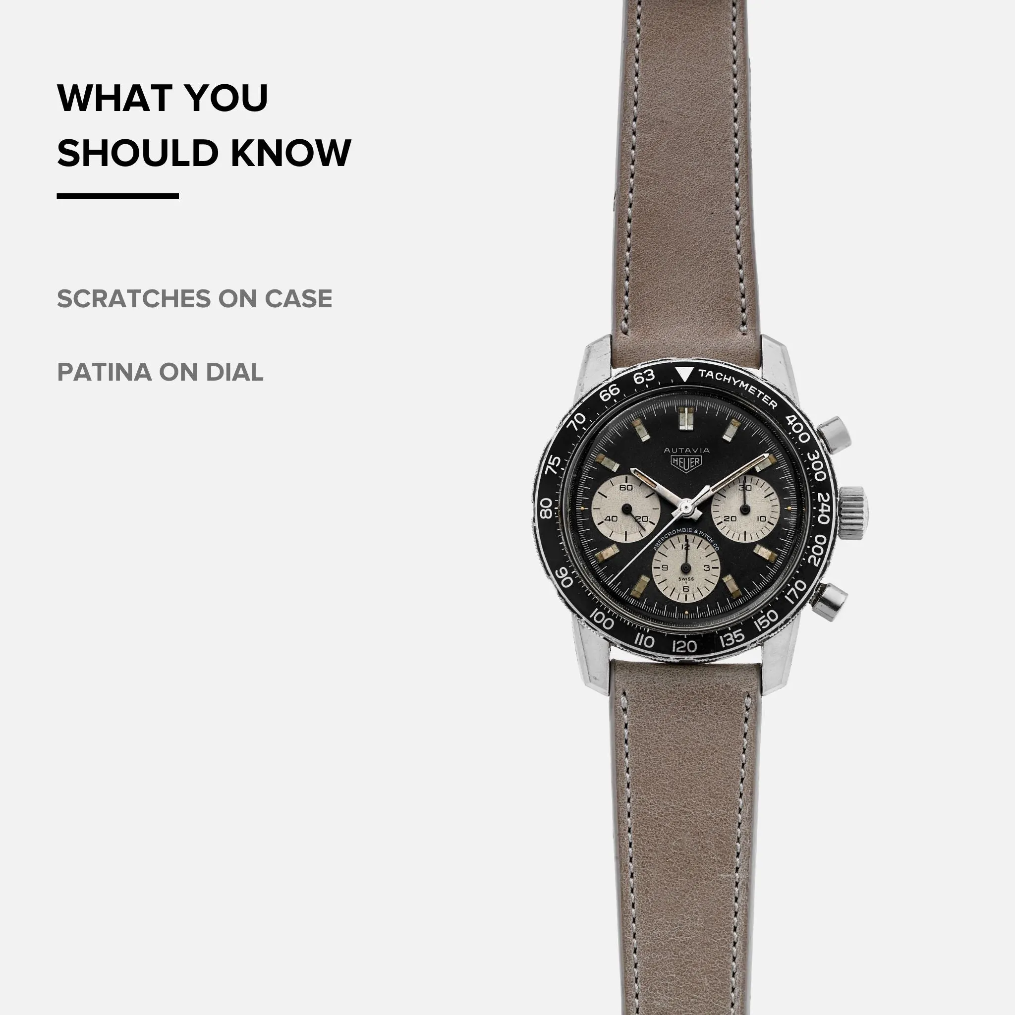 1960s Heuer Autavia Ref. 2446C Retailed By Abercrombie & Fitch Co.