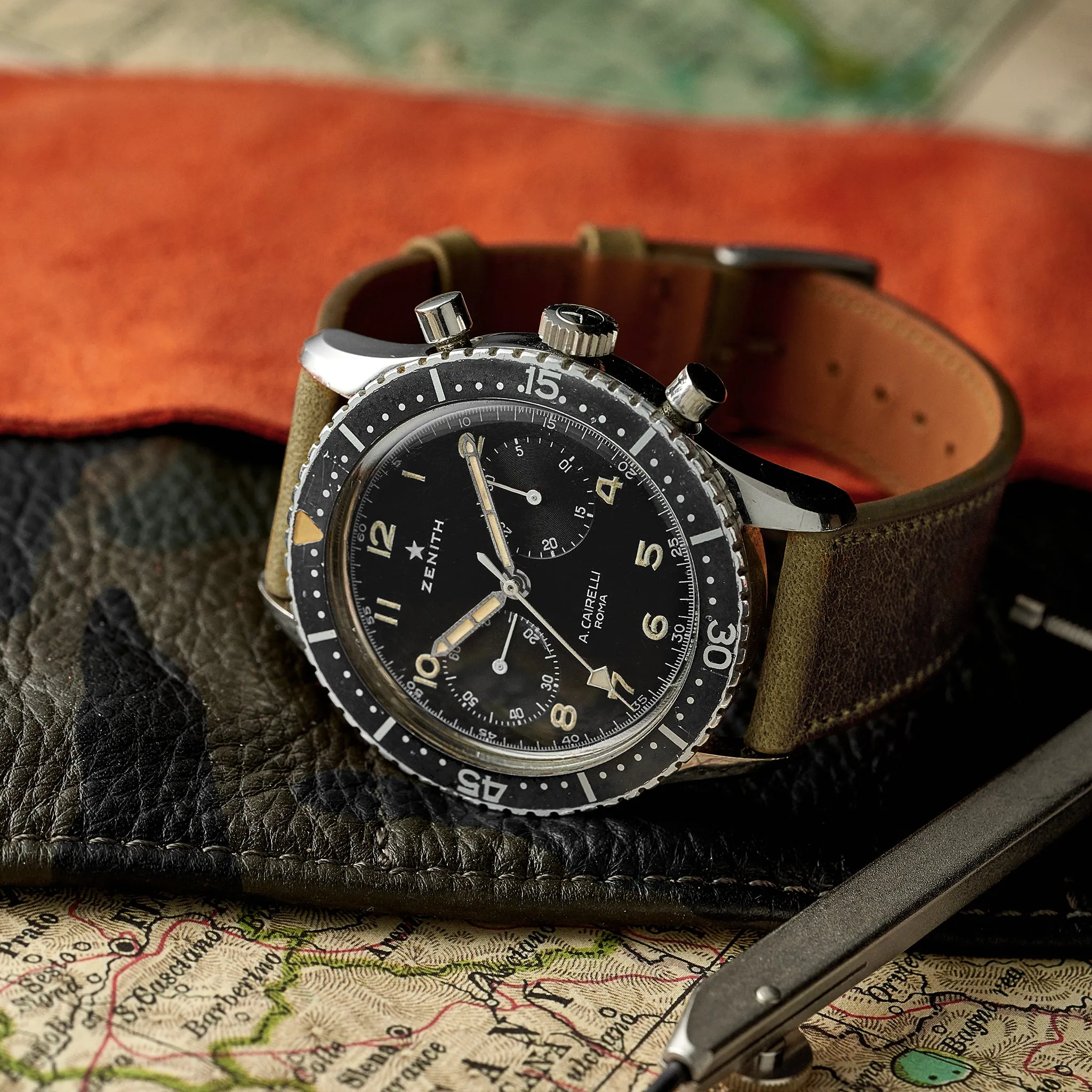 1960s Zenith Cairelli CP-2 Chronograph For The Italian Air Force