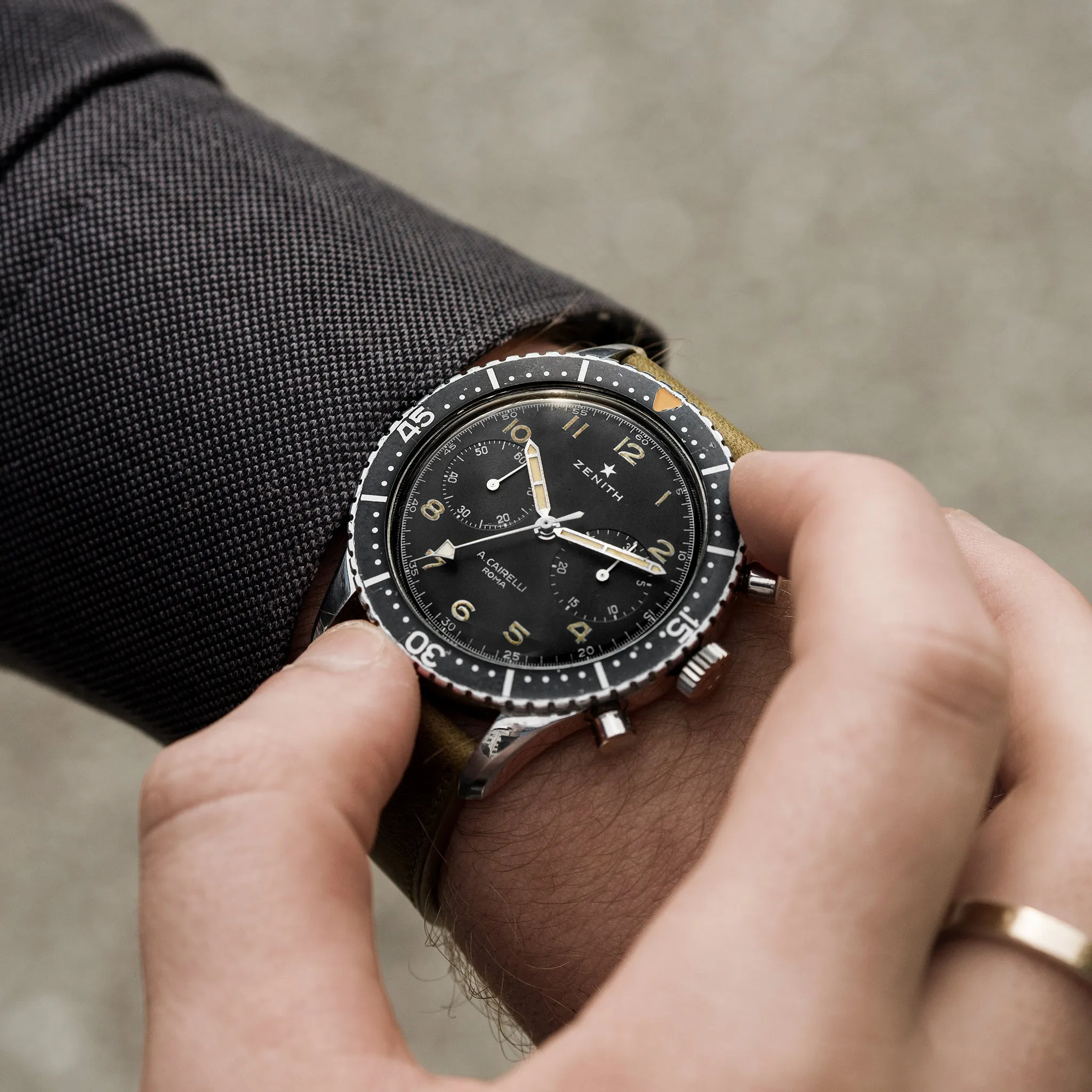 1960s Zenith Cairelli CP-2 Chronograph For The Italian Air Force
