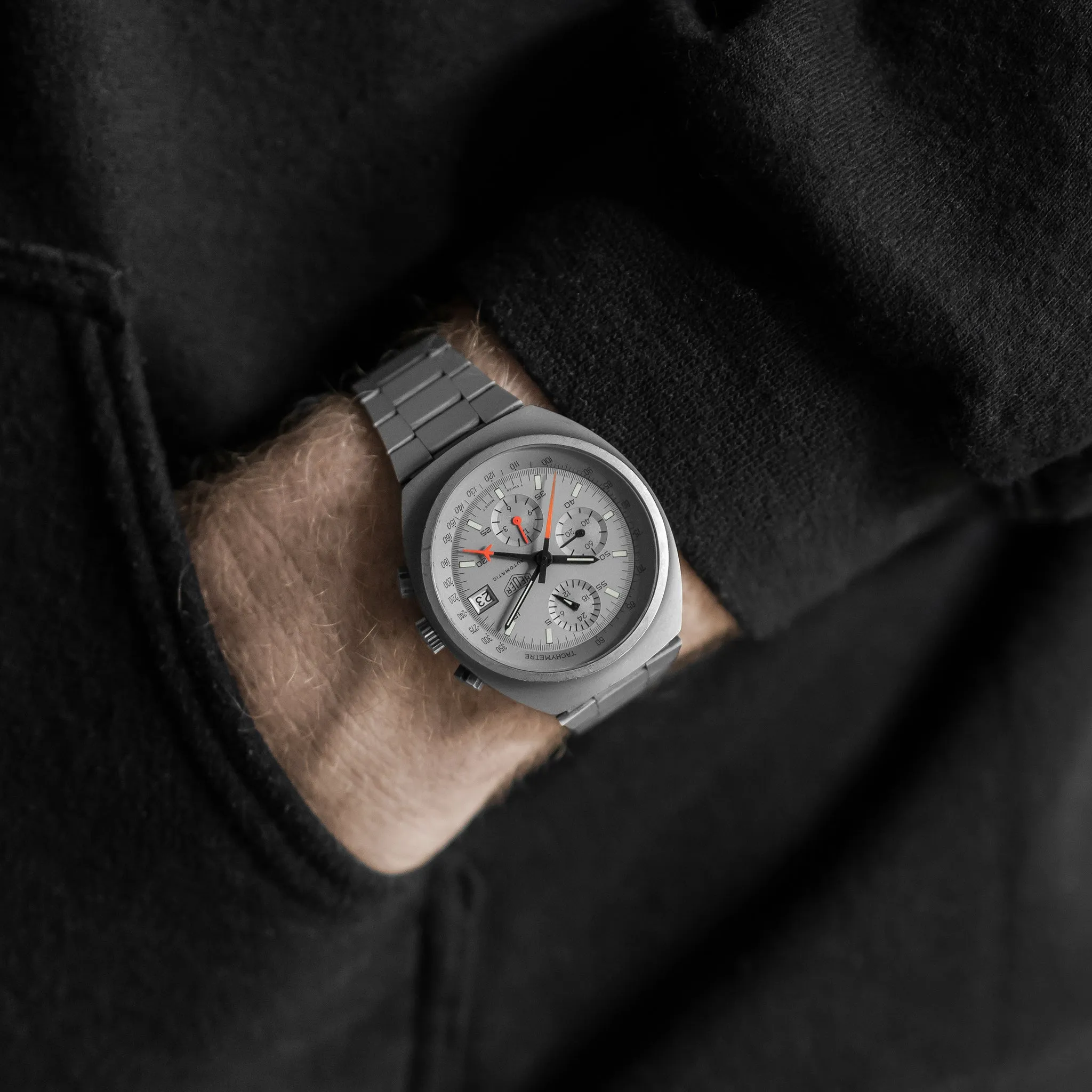 1980s Heuer Chronograph Ref. 510.503 With Pewter PVD-Coated Case