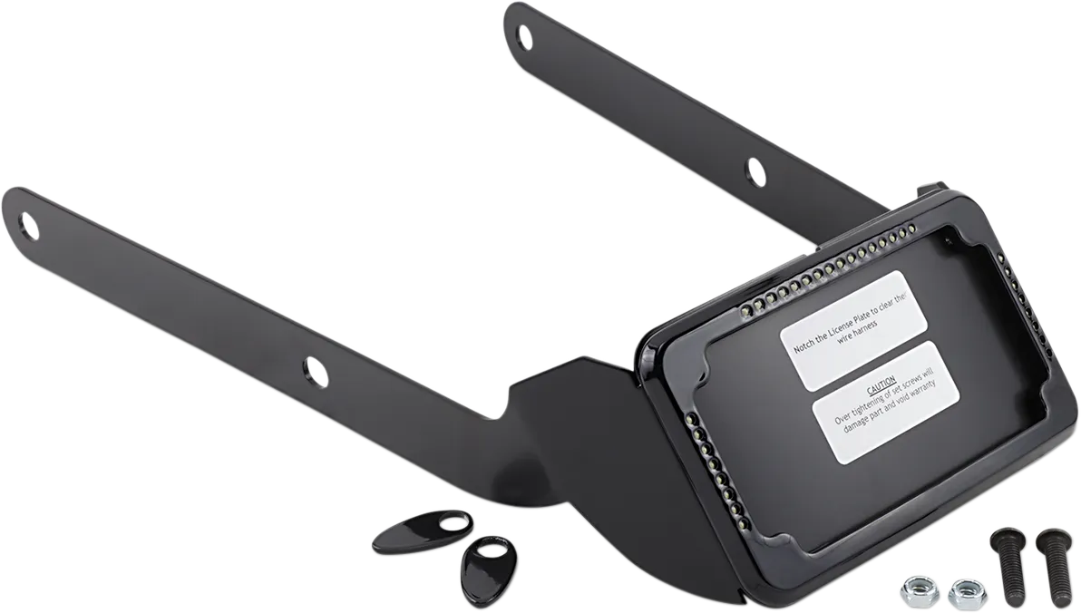 2030-1259 - CYCLE VISIONS LP Plate Frame & Mount with Signals - FXSB - Black CV-4654B
