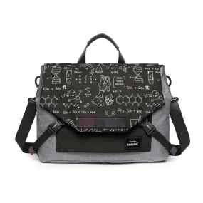 Anti-drop Crossbody Laptop Bag - Fits 13.3-16 Inch - Airbag Protection - Gray Black Equation