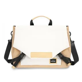 Anti-drop Crossbody Laptop Bag - Fits 13.3-16 Inch - Airbag Protection - Khaki White