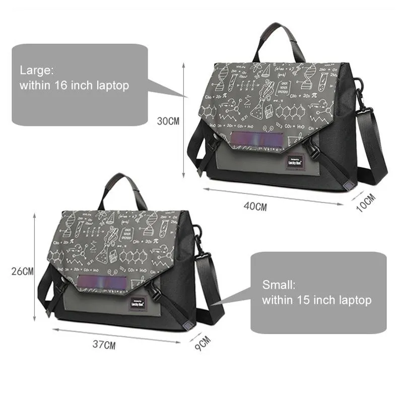 Anti-drop Crossbody Laptop Bag - Fits 13.3-16 Inch - Airbag Protection - Khaki White