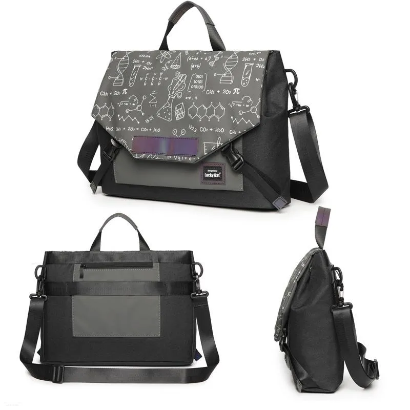 Anti-drop Crossbody Laptop Bag - Fits 13.3-16 Inch - Airbag Protection - Khaki White