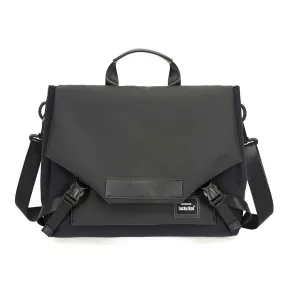 Anti-drop Crossbody Laptop Bag - Fits 13.3-16 Inch - Airbag Protection - Pure Black