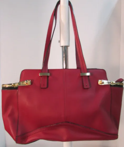 Antonio Melani Red Leather Shoulder Bag