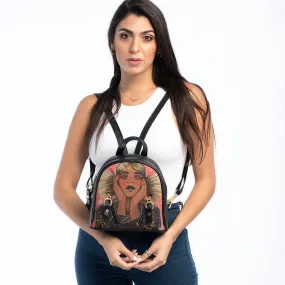 Black Mini Backpack Spaghetti hair