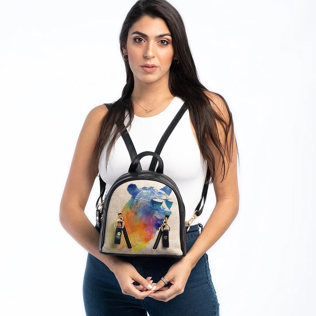Black Mini Backpack Sunny Bear