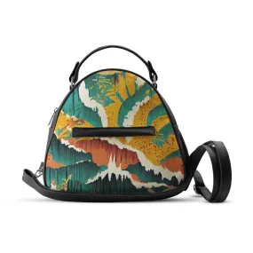 Black Mini Voyage Backpack Texture