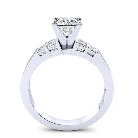 Carnation - Princess Lab Diamond Engagement Ring (IGI Certified)