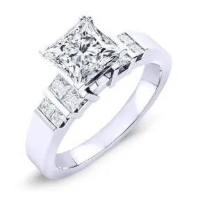 Carnation - Princess Lab Diamond Engagement Ring (IGI Certified)