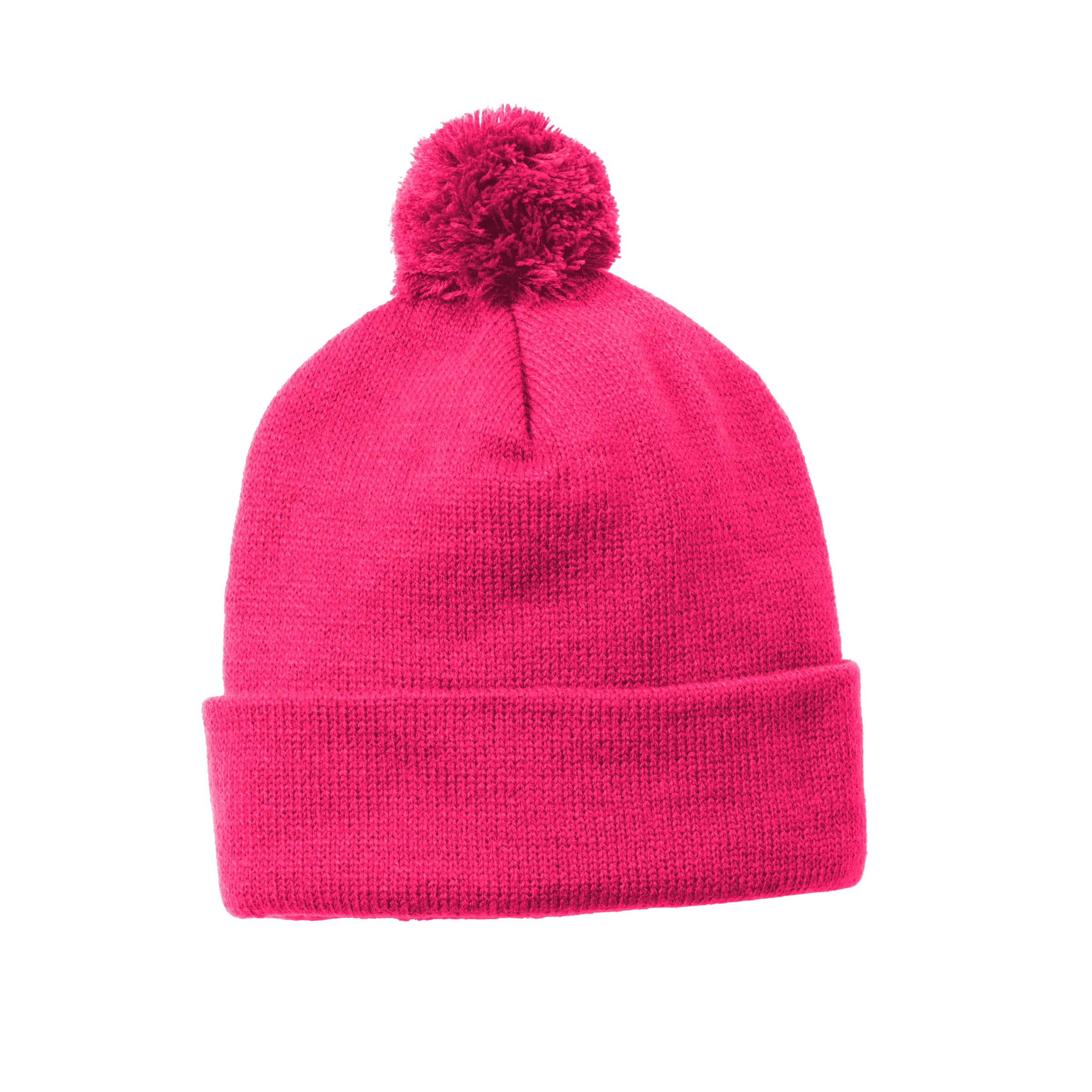 D1910 Solid Pom Pom Beanie