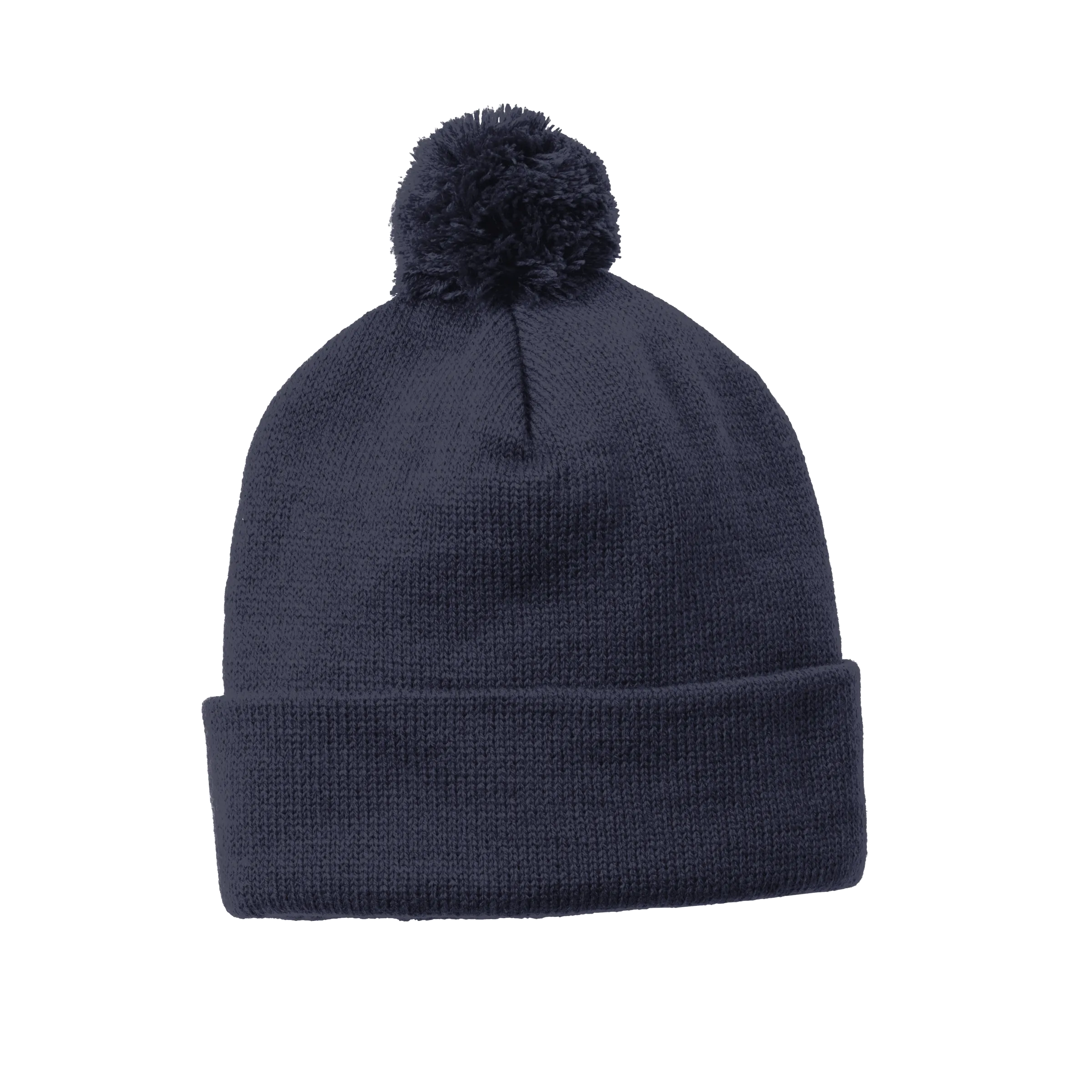 D1910 Solid Pom Pom Beanie