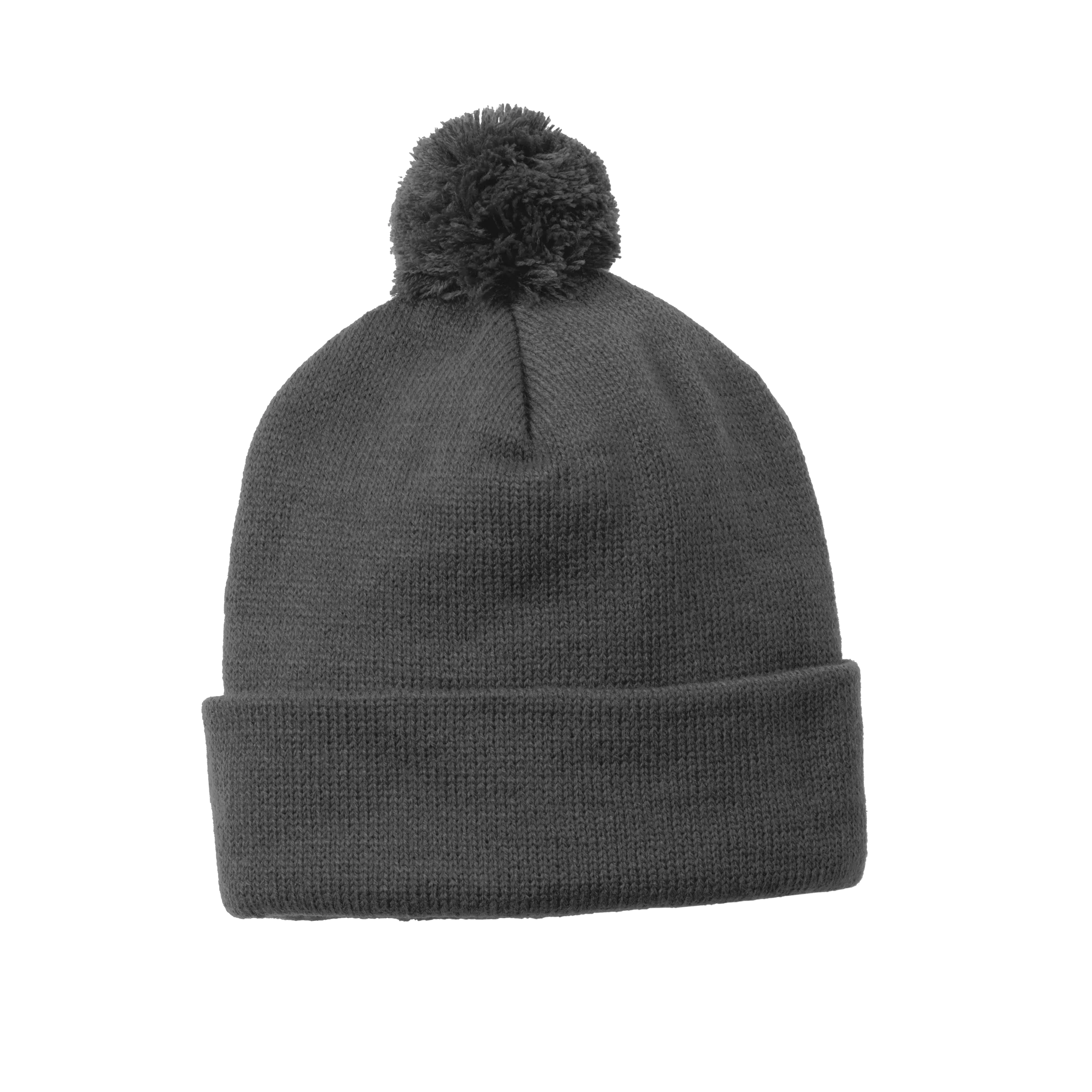 D1910 Solid Pom Pom Beanie