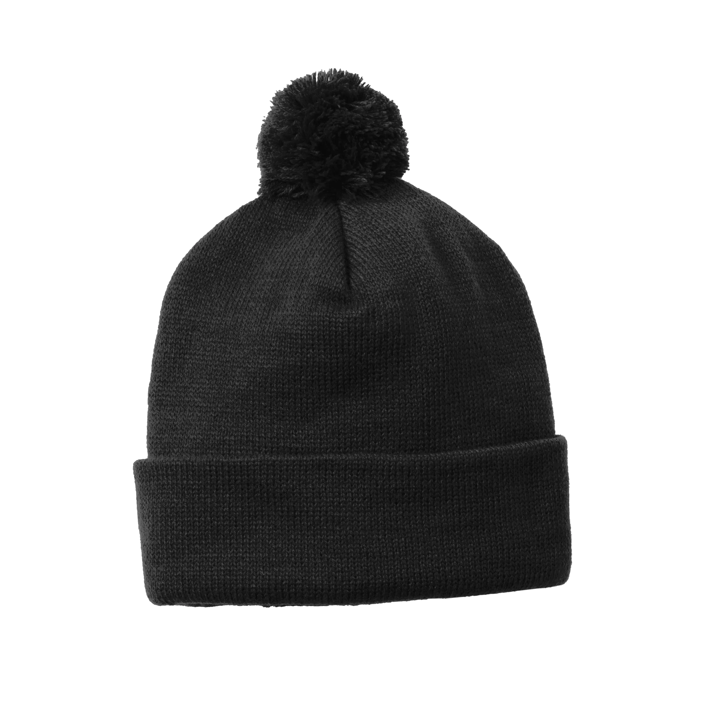 D1910 Solid Pom Pom Beanie