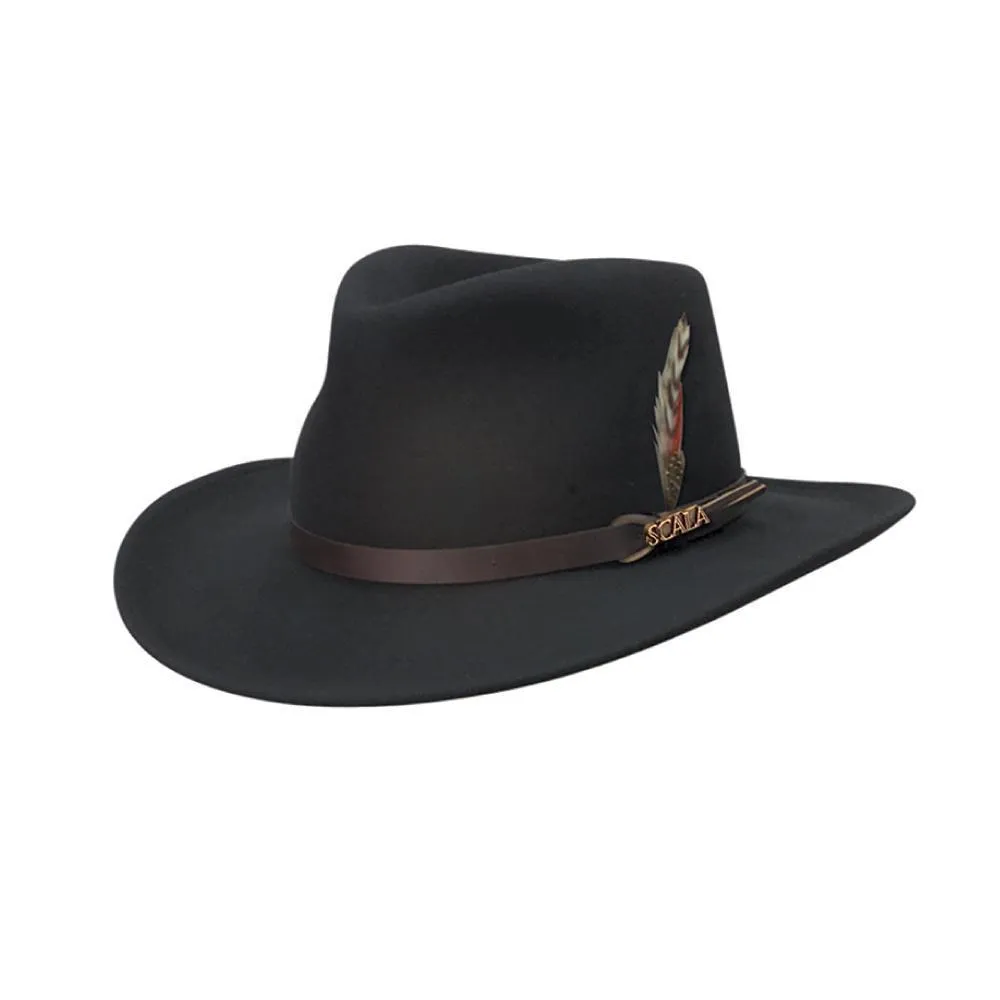 Dakota Wool Outback Hat | Black