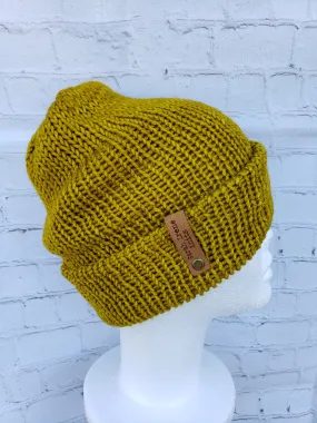 Double Brim Beanie - Yellow Ochre - Various Sizes