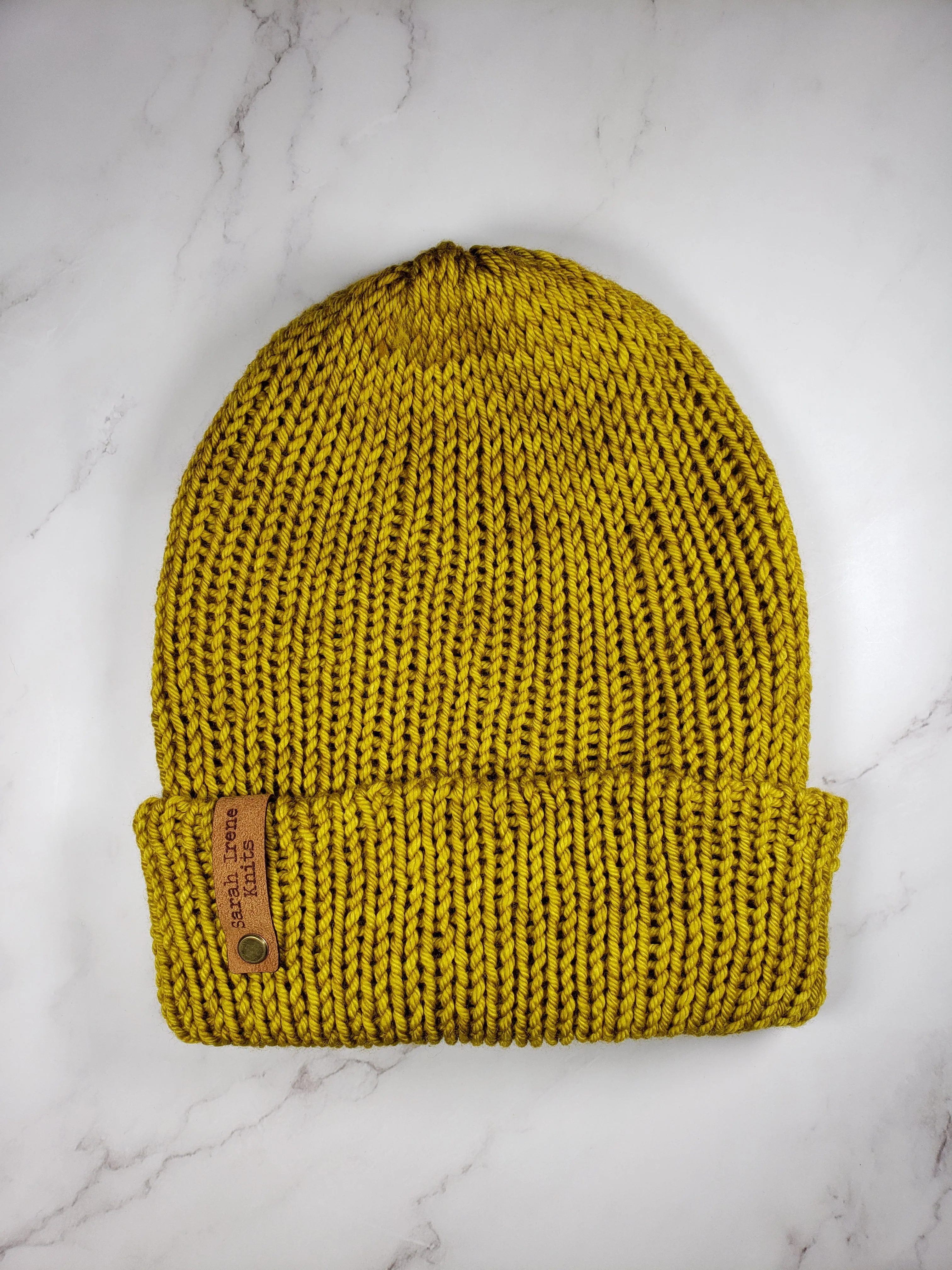 Double Brim Beanie - Yellow Ochre - Various Sizes