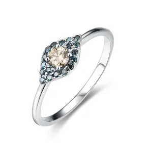 Evil Eye Diamond Ring