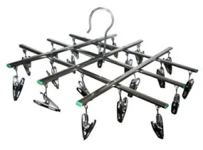 EXPANDABLE 20 METAL CLIP HANGING DISPLAY RACK