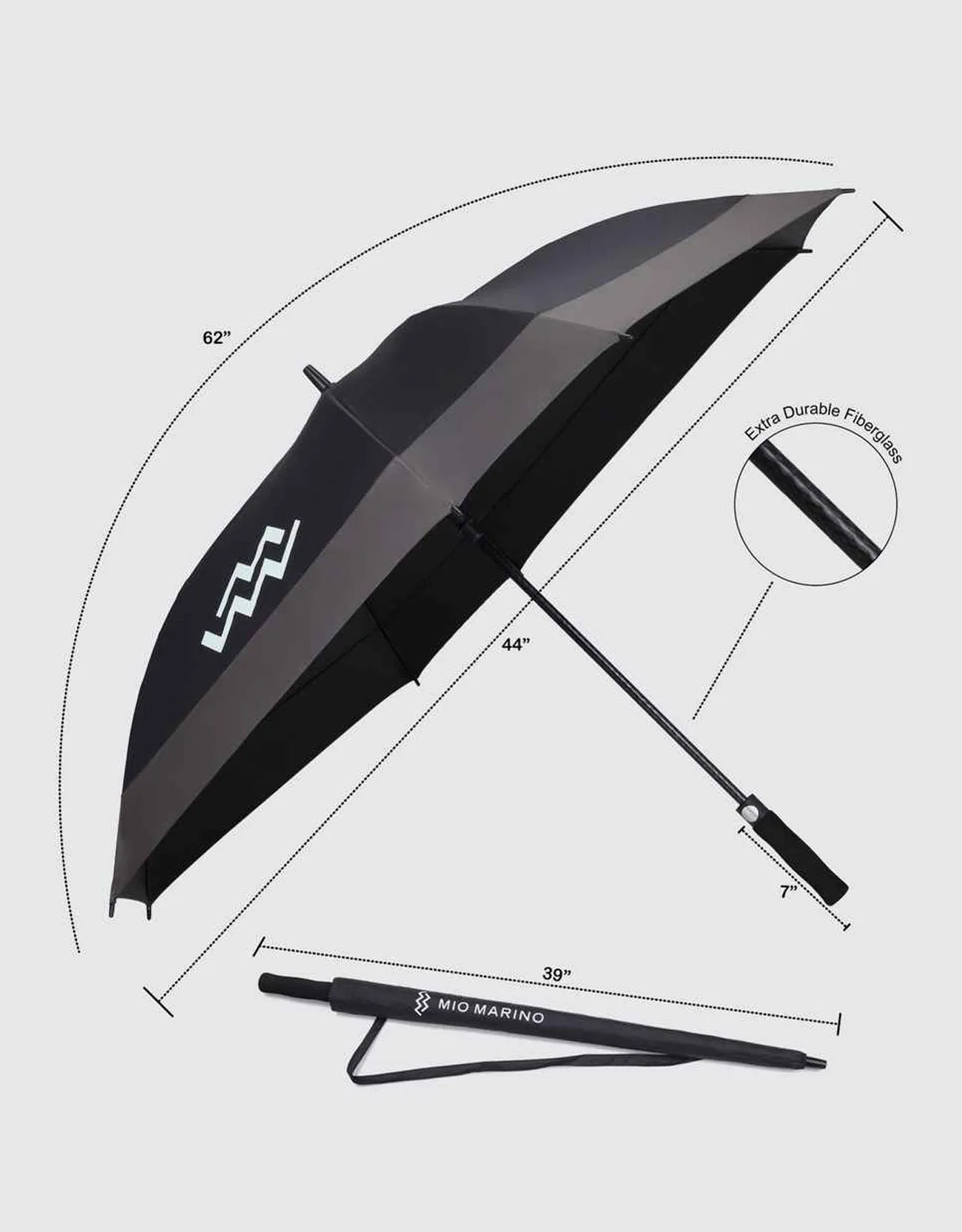 Extra Large 62" Automatic Open Golf Umbrella