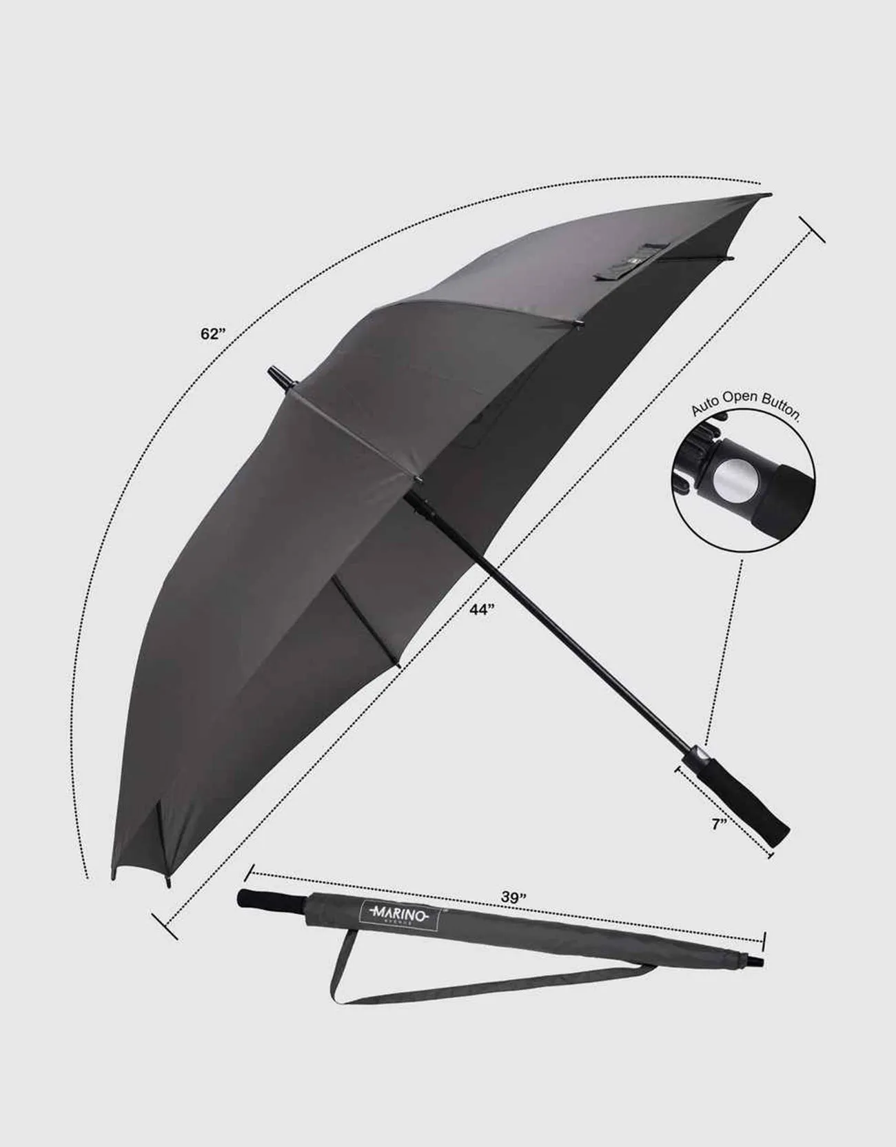 Extra Large 62" Automatic Open Golf Umbrella