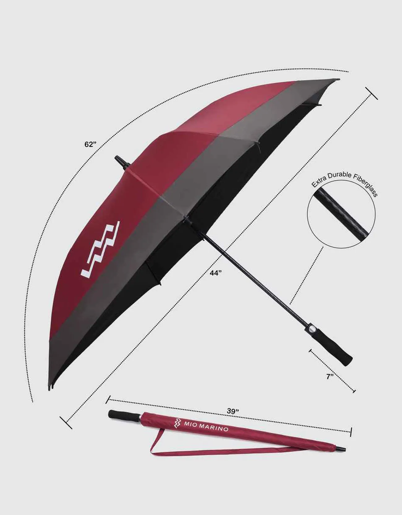 Extra Large 62" Automatic Open Golf Umbrella