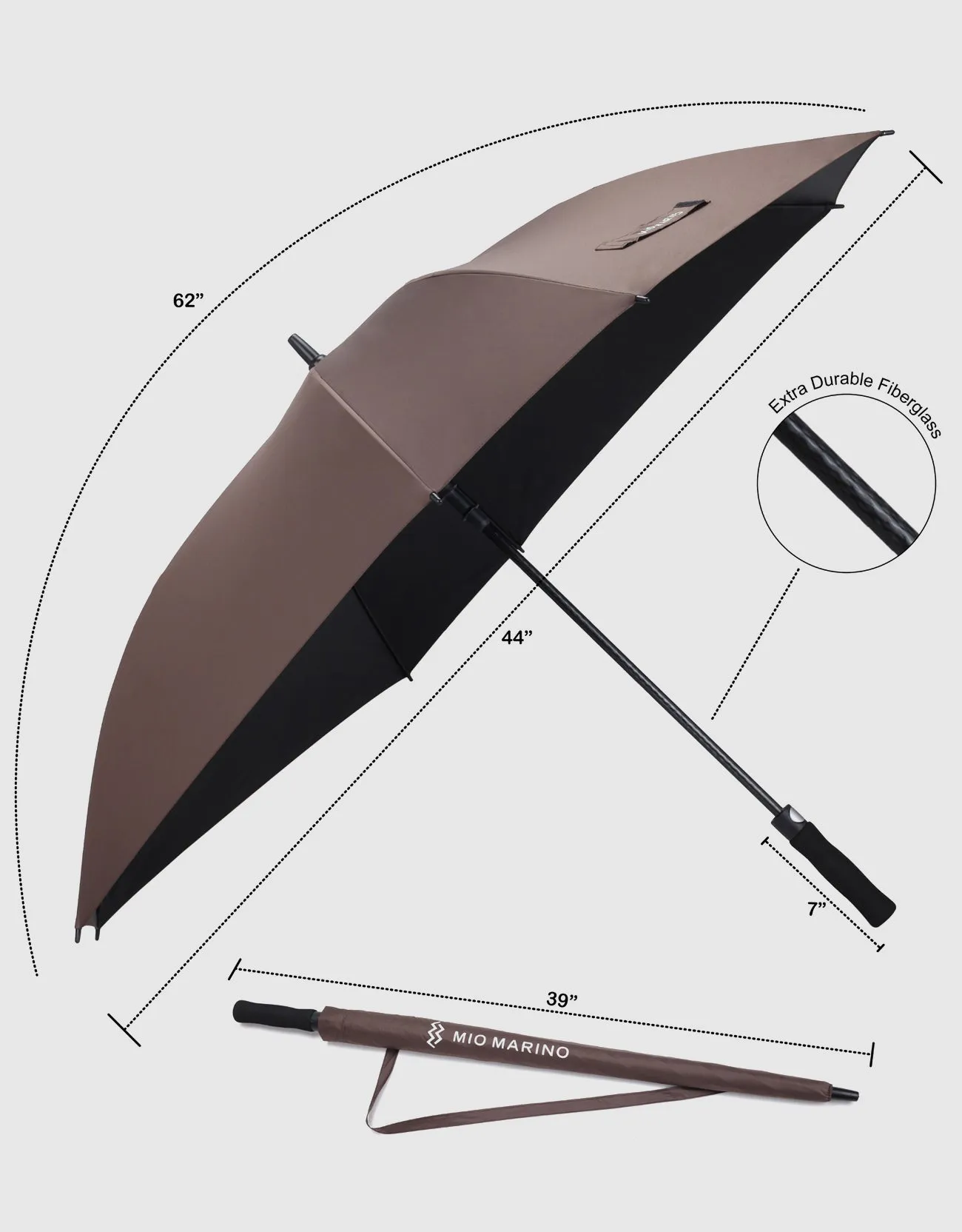 Extra Large 62" Automatic Open Golf Umbrella