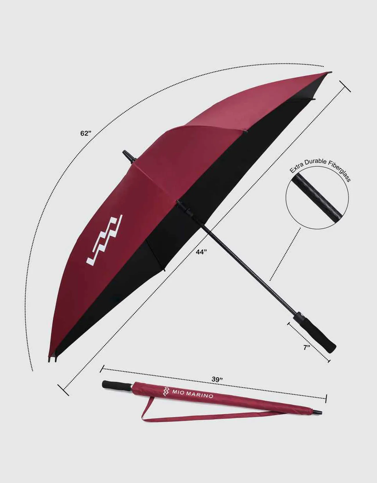 Extra Large 62" Automatic Open Golf Umbrella