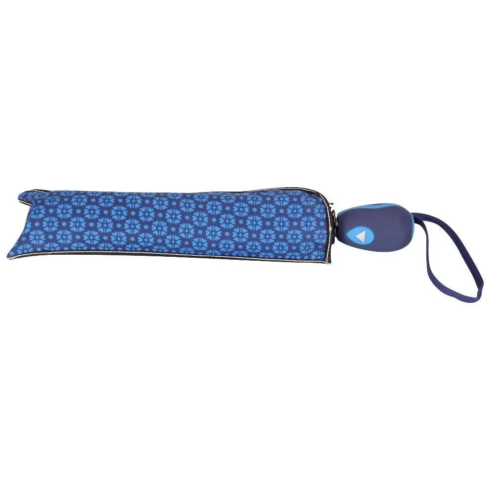 FabSeasons Blue Printed 3 fold fancy Automatic Umbrella