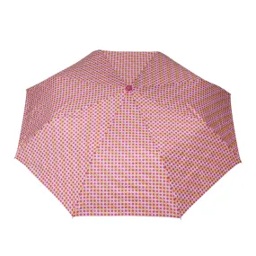 FabSeasons Pink Geometric Printed 3 Fold Fancy Automatic Umbrella