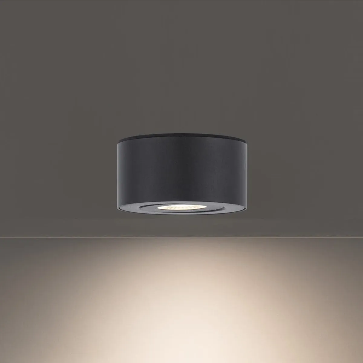 I Spy 5 In. LED Outdoor Flush Mount 3000K Black finish