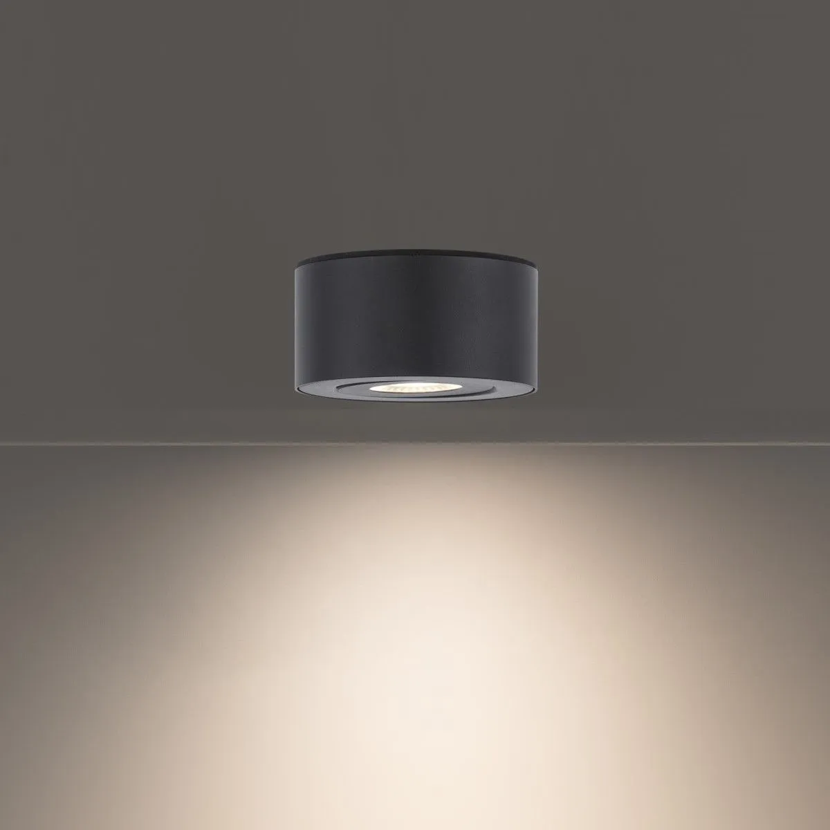 I Spy 5 In. LED Outdoor Flush Mount 3000K Black finish