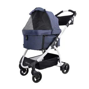 Ibiyaya Cleo Multifunction Pet Stroller & Car Seat Travel System in Blue Jeans