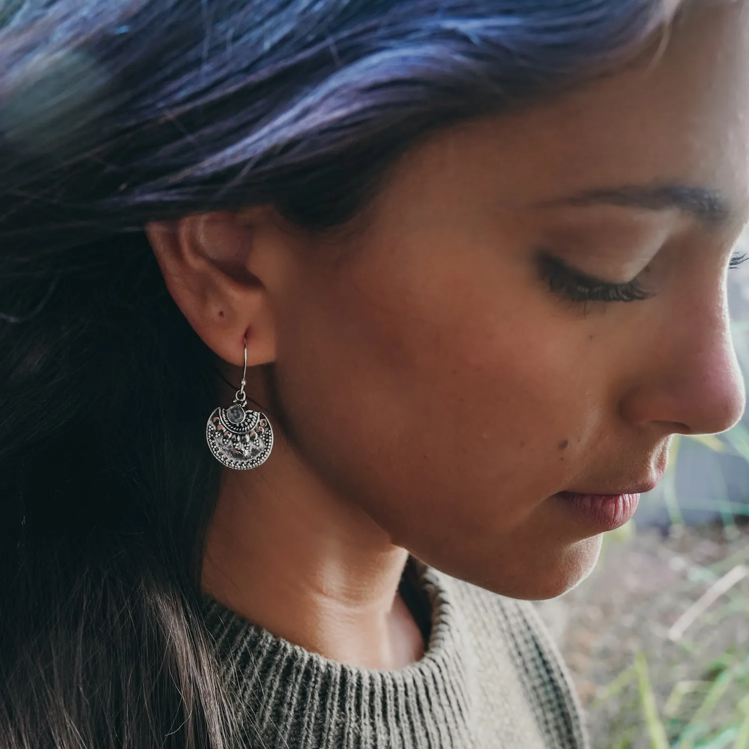 Indie Moonstone Earrings